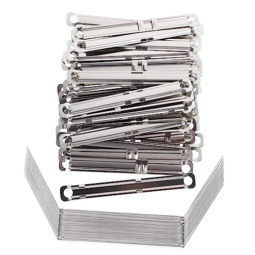 GARIOUANS 150 Stück Metall Binder Clips Robuste Büro Hefter Ringe Große Buchbinderinge für Dokumentenorganisation und Archivierung Silber Boxen À von GARIOUANS