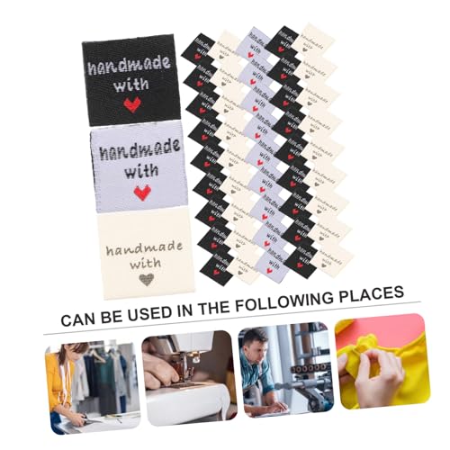 GARIOUANS 150 Stück Teiliges Handgemachte Kleidungs etiketten aus Hochwertigem für DIY Näharbeiten Flexible Hautfreundliche Aufnäher zum Annähen an Pullover Jeans Taschen Hüte GARIOUANS 150 Stück Teiliges Handgemachte Kleidungs etiketten aus Hochwertigem für DIY Näharbeiten Flexible Hautfreundliche Aufnäher zum Annähen an Pullover Jeans Taschen Hüte von GARIOUANS