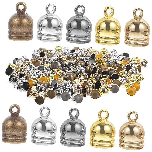 GARIOUANS 150Stücke Kabelendkappen für DIY Schmuckherstellung Langlebige Quasten Endkappen für Armbänder und Ohrringe Innenmaß von GARIOUANS