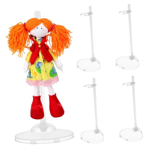 GARIOUANS 15Stücke Puppenständer für Puppen Transparentes Zubehör zur Stabilen Präsentation von Puppen für Kinderzimmer und Puppenspiele Sicheres Halten Dank Breiter Basis von GARIOUANS