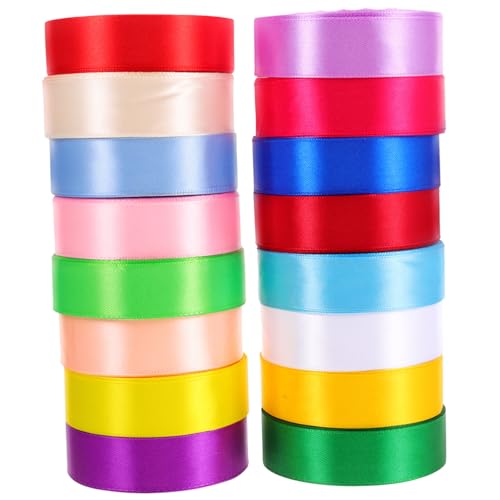 GARIOUANS 16 Rollen Bunte Geschenkband aus Langlebigem Polyester Vielseitiges DIY Dekorationsband für Geschenkverpackungen Blumensträuße Bastelarbeiten und Festliche Akzente GARIOUANS 16 Rollen Bunte Geschenkband aus Langlebigem Polyester Vielseitiges DIY Dekorationsband für Geschenkverpackungen Blumensträuße Bastelarbeiten und Festliche Akzente von GARIOUANS