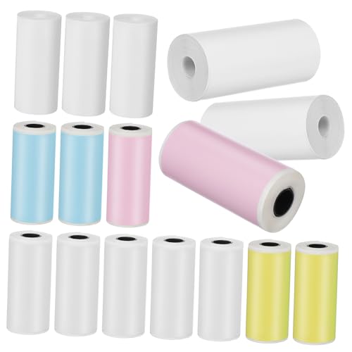 GARIOUANS 16 Rollen Thermopapier Weiß Farben Aufkleber Mini Drucker Etiketten Selbstklebend Klar Haltbar Für Thermodrucker Büro Zuhause GARIOUANS 16 Rollen Thermopapier Weiß Farben Aufkleber Mini Drucker Etiketten Selbstklebend Klar Haltbar Für Thermodrucker Büro Zuhause von GARIOUANS