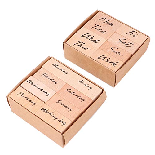 GARIOUANS 16 Stück Teiliges Holzstempel Wochenbuchstaben und Abkürzungen Präzise Gravierte Gummistempel für DIY Tagebuch Fotoalbum Scrapbooking Langlebige Holzbasis Wiederverwendbar GARIOUANS 16 Stück Teiliges Holzstempel Wochenbuchstaben und Abkürzungen Präzise Gravierte Gummistempel für DIY Tagebuch Fotoalbum Scrapbooking Langlebige Holzbasis Wiederverwendbar von GARIOUANS