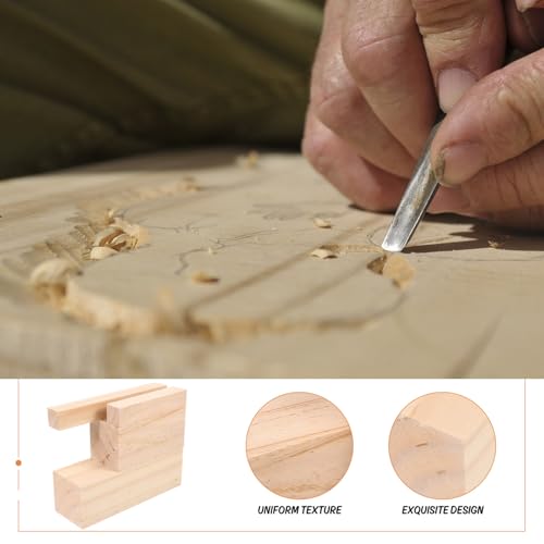 GARIOUANS 16 Stück Teiliges Ungeschliffene Holzblöcke zum Schnitzen und Drechseln für Anfänger Glatte Oberfläche ohne Splitter Stabile Holzplatten für Kreative Bastelprojekte und GARIOUANS 16 Stück Teiliges Ungeschliffene Holzblöcke zum Schnitzen und Drechseln für Anfänger Glatte Oberfläche ohne Splitter Stabile Holzplatten für Kreative Bastelprojekte und von GARIOUANS
