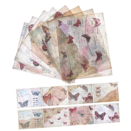GARIOUANS 16 Stück Teiliges Vintage Scrapbook Papier Dekoratives Material für DIY Retro Hintergrundpapier für Tagebuch Notizbuch Postkarten und Bastelprojekte von GARIOUANS