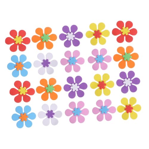 GARIOUANS 160 Stück Teiliges Eva Schaumstoff Blumen Sticker Selbstklebend Ablösbar für DIY Basteln Wanddekoration Scrapbook und Fensterverzierung Schulkind Geeignet Zufällige Farbe von GARIOUANS