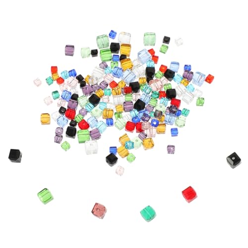 GARIOUANS 170 Stück Teiliges Kristall Würfel Perlen Bunte Spacer Perlen für DIY Schmuckherstellung Armbänder Halsketten Basteln Schmuckzubehör von GARIOUANS