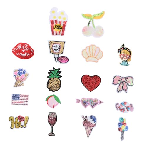 GARIOUANS 18 Stück Teiliges Bestickte Applikationen Pailletten Aufnäher zum Aufnähen und Aufbügeln Bunte DIY Stoffpatches für Kleidung Taschen und Kreative Textilgestaltung GARIOUANS 18 Stück Teiliges Bestickte Applikationen Pailletten Aufnäher zum Aufnähen und Aufbügeln Bunte DIY Stoffpatches für Kleidung Taschen und Kreative Textilgestaltung von GARIOUANS