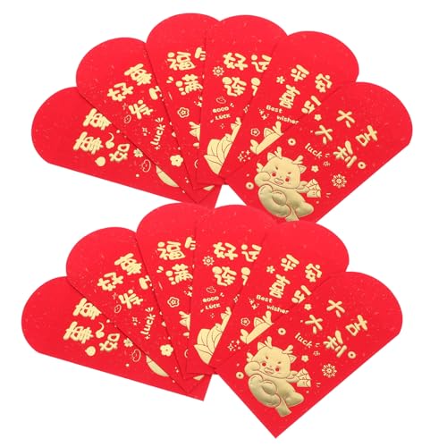 GARIOUANS 18 Stück Teiliges Rote Umschläge für Chinesisches Neujahr Traditionelle Papier-geldumschläge mit Drachendesign Großformat Geldgeschenk-beutel Leicht Reißfest Für Frühlingsfest GARIOUANS 18 Stück Teiliges Rote Umschläge für Chinesisches Neujahr Traditionelle Papier-geldumschläge mit Drachendesign Großformat Geldgeschenk-beutel Leicht Reißfest Für Frühlingsfest von GARIOUANS