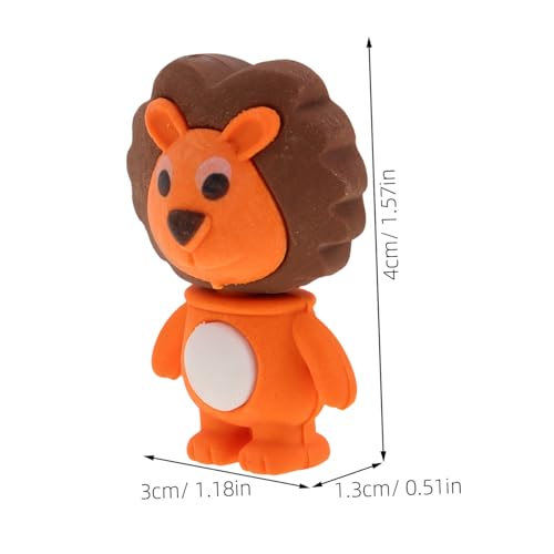 GARIOUANS 18 Stück Teiliges Tierform Radiergummi Bunte Cartoon Radiergummis Schulbedarf für Jungen Mädchen Party Mitgebsel Langlebig Farbecht von GARIOUANS