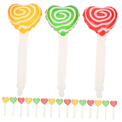 GARIOUANS 18 Stück Teiliges Transparente Candy-party-ballons mit Herz-Motiv Handliche Aufblasbare Fotorequisiten für Geburtstagsfeiern Feiertage und Festliche Events in Gelb Rot Grün von GARIOUANS
