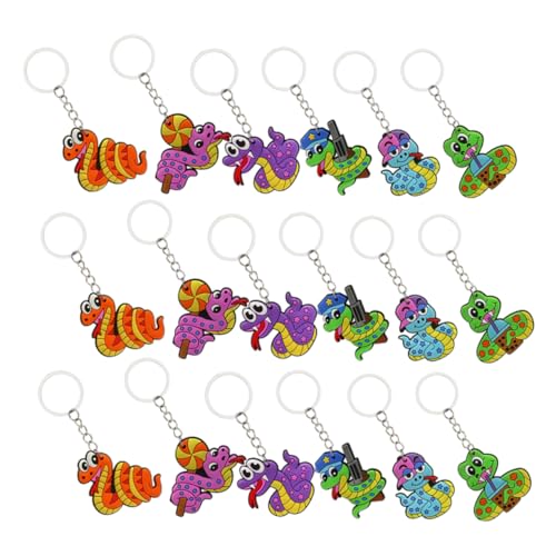 GARIOUANS 18Stücke Kreativer Cartoon Schlüsselanhänger Schlangenform Teiliges Mitgebsel für Kindergeburtstage oder Stylisches Accessoire für Schlüssel und Taschen GARIOUANS 18Stücke Kreativer Cartoon Schlüsselanhänger Schlangenform Teiliges Mitgebsel für Kindergeburtstage oder Stylisches Accessoire für Schlüssel und Taschen von GARIOUANS