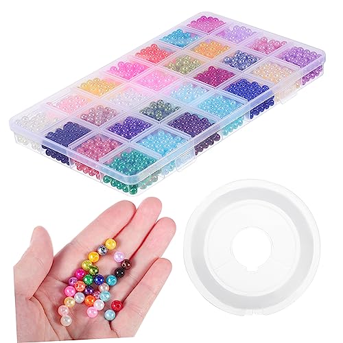 GARIOUANS 1960Stücke Künstliche Perlen Runde Bastelperlen mit Elastischem Faden für DIY Schmuckherstellung für Armbänder Halsketten und Dekorationen GARIOUANS 1960Stücke Künstliche Perlen Runde Bastelperlen mit Elastischem Faden für DIY Schmuckherstellung für Armbänder Halsketten und Dekorationen von GARIOUANS