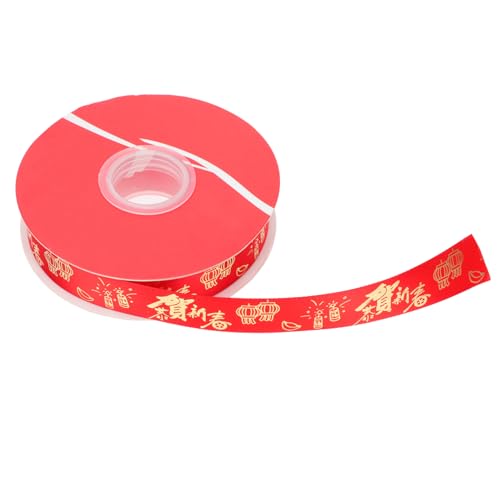 GARIOUANS 1Roll Chinesisches Neujahrs Geschenkband mit Goldprägung Dekoration Verpackung und Basteln Hochwertiges Satinband für Festliche Anlässe GARIOUANS 1Roll Chinesisches Neujahrs Geschenkband mit Goldprägung Dekoration Verpackung und Basteln Hochwertiges Satinband für Festliche Anlässe von GARIOUANS