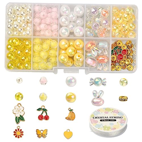 GARIOUANS 1Satz DIY Armband Bastelset mit Charms und Acrylperlen Schmuckherstellung Kit für Jahre Exquisites Zubehör für Halskette Ohrringe und Mehr GARIOUANS 1Satz DIY Armband Bastelset mit Charms und Acrylperlen Schmuckherstellung Kit für Jahre Exquisites Zubehör für Halskette Ohrringe und Mehr von GARIOUANS