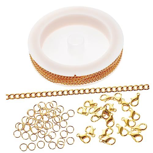 GARIOUANS 1Satz DIY Eisenkette Armband Zubehör mit Karabinerverschluss und Offenen Ringen Handgefertigte Schmuckaccessoires für Projekte Langlebig und Farbecht von GARIOUANS