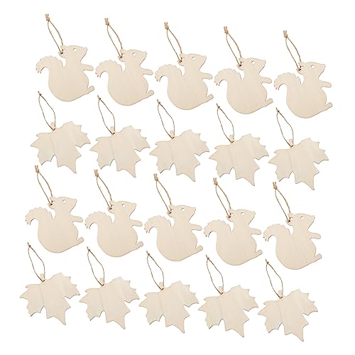 GARIOUANS 1Satz DIY Holzscheiben Eichhörnchenform Und Ahornblatt Holz Hängende Ornamente Für Bastelarbeiten Naturholz Dekorationen Für Wohnaccessoires GARIOUANS 1Satz DIY Holzscheiben Eichhörnchenform Und Ahornblatt Holz Hängende Ornamente Für Bastelarbeiten Naturholz Dekorationen Für Wohnaccessoires von GARIOUANS