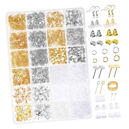GARIOUANS 1Satz DIY Ohrring Zubehör Haken Ohrstecker und Ohrstopper Bastelmaterial für Schmuckherstellung Langlebige Metallteile für Ohrringe GARIOUANS 1Satz DIY Ohrring Zubehör Haken Ohrstecker und Ohrstopper Bastelmaterial für Schmuckherstellung Langlebige Metallteile für Ohrringe von GARIOUANS