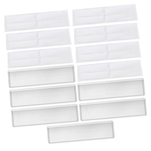 GARIOUANS 1Satz Selbstklebende Transparente Etikettenhalter mit Robusten Klebetaschen und Weißen Karten für Aufbewahrung und Organisation Regale von GARIOUANS