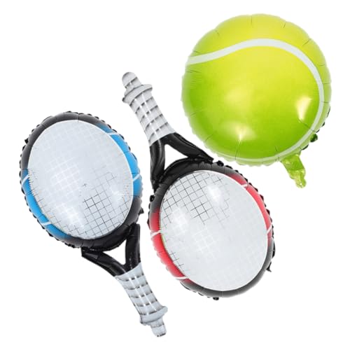 GARIOUANS 1Satz Tennisballons und Schläger Set Teiliges Dekorationsset für Tennis Geburtstagsfeiern Robuste Folienballons für Vielseitige Partyanlässe für Hochzeiten und Feste von GARIOUANS