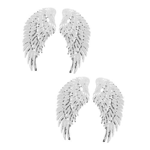 GARIOUANS 2 Paare DIY Pailletten Aufnäher Engel Flügel Patch für Kleidung Aufbügeln Dekoration Vielseitig Einsetzbar für Shirts Jeans Bastelarbeiten GARIOUANS 2 Paare DIY Pailletten Aufnäher Engel Flügel Patch für Kleidung Aufbügeln Dekoration Vielseitig Einsetzbar für Shirts Jeans Bastelarbeiten von GARIOUANS