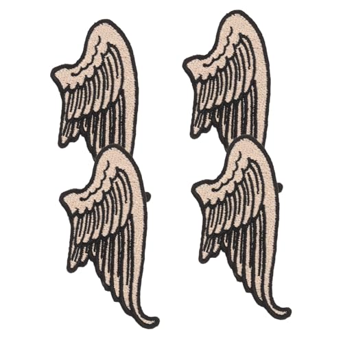 GARIOUANS 2 Paare Gestickte Flügel Applikationen Pu leder Aufnäher zum Aufnähen für Kleidung Rucksäcke Hüte DIY Dekoration und Reparatur Langlebige Niedliche Cartoon designs von GARIOUANS
