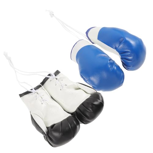 GARIOUANS 2 Paare Kleine Boxhandschuhe Anhänger aus PVC Dekorative Mini Boxhandschuh ornamente für Auto Rucksack Schlüsselbund Robuste Glatte Oberfläche Vielseitige Hängende Innenraum deko von GARIOUANS