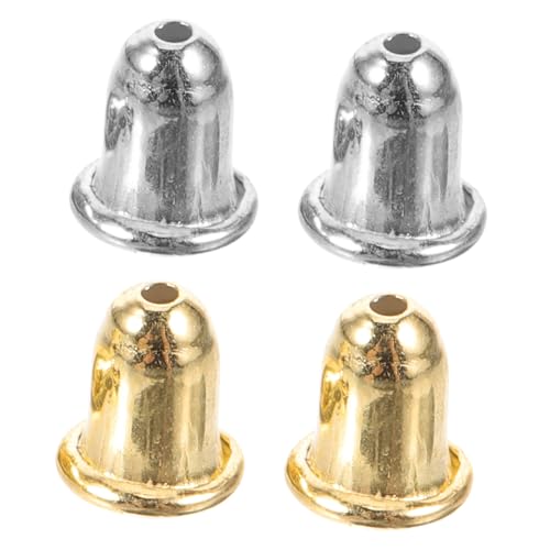 GARIOUANS 2 Paare Silber Ohrring Verschlüsse Allergiefreie Flexible Ohrstecker Schutz Stopper Langlebige DIY Schmuck Zubehör für Ohrringe Selber Machen Silberfarben und Goldfarben von GARIOUANS
