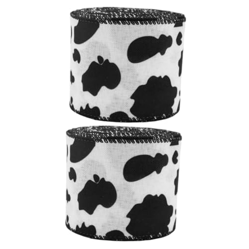 GARIOUANS 2 Rollen Band Mit Kuhmuster Kuhdruckband Kuhbänder Zum Basteln Bogen Machen Band Bastelband Mit Kuhdruck Stoffbänder Mit Animal-print Kuh-bastelbänder Kuhbänder Kuhband Polyester GARIOUANS 2 Rollen Band Mit Kuhmuster Kuhdruckband Kuhbänder Zum Basteln Bogen Machen Band Bastelband Mit Kuhdruck Stoffbänder Mit Animal-print Kuh-bastelbänder Kuhbänder Kuhband Polyester von GARIOUANS
