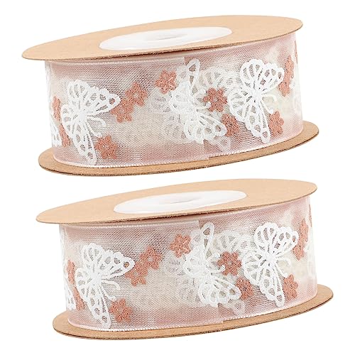 GARIOUANS 2 Rollen Breites Schmetterlings Bänder in Hochdichtes DIY Geschenkband zum Basteln Schneiden und Dekorieren für Kleidung Party und Geschenkverpackung GARIOUANS 2 Rollen Breites Schmetterlings Bänder in Hochdichtes DIY Geschenkband zum Basteln Schneiden und Dekorieren für Kleidung Party und Geschenkverpackung von GARIOUANS
