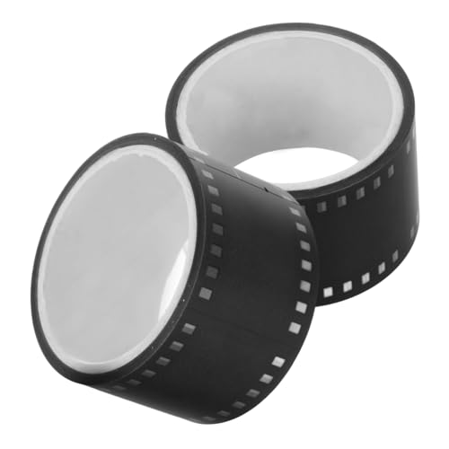 GARIOUANS 2 Rollen Dekoratives Klebeband Filmstreifen Design Vintage Scrapbook Tape für DIY Alben Notizbücher Vielseitige Klebbare Bastelbänder für Kreative Handarbeiten von GARIOUANS