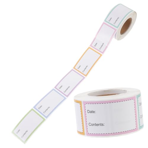 GARIOUANS 2 Rollen Lebensmittelechte Aufbewahrungsetiketten Selbstklebend Ablösbare Lebensmittelcontainer Beschriftungsaufkleber Starke Haftung Leicht zu Beschriften für Gefrier GARIOUANS 2 Rollen Lebensmittelechte Aufbewahrungsetiketten Selbstklebend Ablösbare Lebensmittelcontainer Beschriftungsaufkleber Starke Haftung Leicht zu Beschriften für Gefrier von GARIOUANS