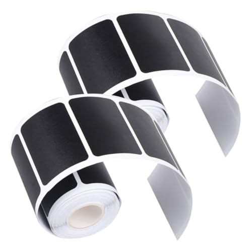 GARIOUANS 2 Rollen Selbstklebende Schwarze Tafel etiketten Ablösbar Wiederverwendbar Flaschenaufkleber für Küche Marmeladenglas Beschriftung Aufkleber Organizer Sticker von GARIOUANS
