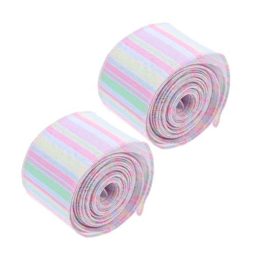 GARIOUANS 2 Rollen Themen Stoffband Gestreiftes Dekoband Polyester für Geschenkverpackungen und Bastelprojekte für Feiertagsdekorationen und Diy Projekte GARIOUANS 2 Rollen Themen Stoffband Gestreiftes Dekoband Polyester für Geschenkverpackungen und Bastelprojekte für Feiertagsdekorationen und Diy Projekte von GARIOUANS