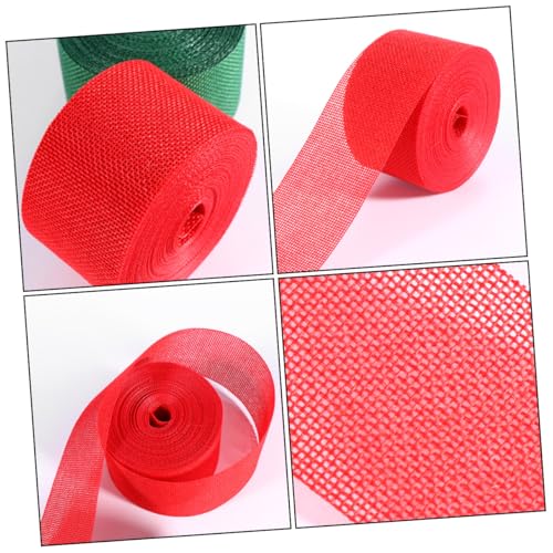 GARIOUANS 2 Rollen Weihnachtsband Leinwand Geschenkband Rot Grün Breit Festlich Langlebig für Geschenkverpackung Basteln Dekoration Zuhause Hotel Büro GARIOUANS 2 Rollen Weihnachtsband Leinwand Geschenkband Rot Grün Breit Festlich Langlebig für Geschenkverpackung Basteln Dekoration Zuhause Hotel Büro von GARIOUANS