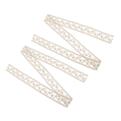 GARIOUANS 2 STÜCK Goldene Stickerei Spitzenbänder für DIY Haarschmuck Schleifenband in Beige Langlebiges Zubehör für Bastelarbeiten und Partydekoration von GARIOUANS