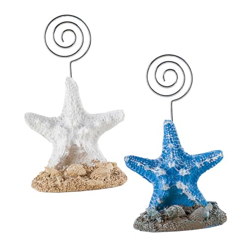 GARIOUANS 2 STÜCK Teiliges Sea Star Memo Clip Mediterraner Schreibtisch dekoration Weißer und Blauer Seestern Vielseitiger Desktop Foto Notizhalter für Büro Hochzeit Party und Alltag GARIOUANS 2 STÜCK Teiliges Sea Star Memo Clip Mediterraner Schreibtisch dekoration Weißer und Blauer Seestern Vielseitiger Desktop Foto Notizhalter für Büro Hochzeit Party und Alltag von GARIOUANS