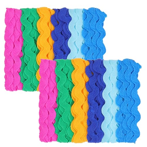 GARIOUANS 2 STÜCK Wellenfransenband Bunte Wasserwelle Dekorationsbänder für Bastelprojekte und Heimdekoration GARIOUANS 2 STÜCK Wellenfransenband Bunte Wasserwelle Dekorationsbänder für Bastelprojekte und Heimdekoration von GARIOUANS