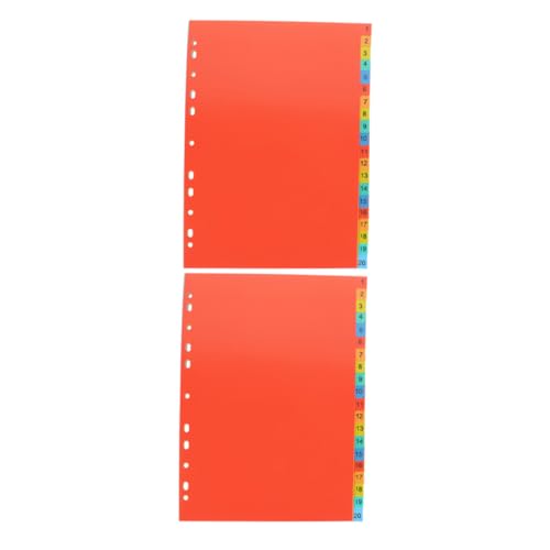 GARIOUANS 2 Sätze Kunststoff Register Trennblätter Bunte Ordner Register für Büro Schule Notebook Einsetzbar Für Effiziente Dokumentenorganisation von GARIOUANS