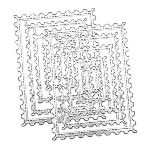 GARIOUANS 2 Sätze Ticket-Stanzformen aus Metall handgefertigter Stempel Cookie-Abdruckstempel Stanzformen für Tickets aus Metall Keksstempel für Kekse Stempel prägen Kohlenstoffstahl Silber von GARIOUANS