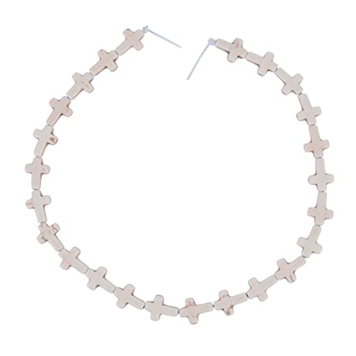 GARIOUANS 2 Stück Agate Stone Beads für Diy Schmuckgestaltung Weiße Kreuzform Natürliche Halbedelsteinperlen für Armbänder und Dekorationen von GARIOUANS