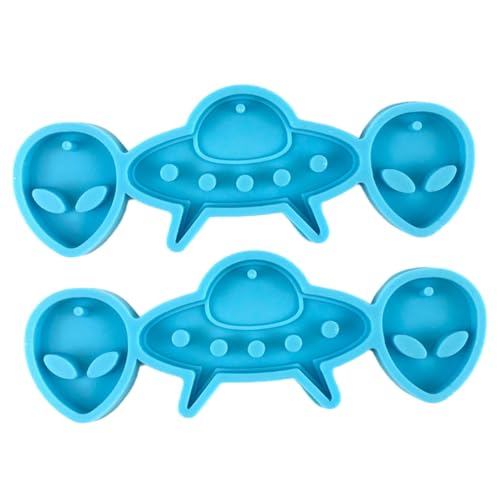 GARIOUANS 2 Stück Alien Raumschiff Silikonform für DIY Ohrringe Anhänger Schmuckformen Flexibel Einfach Entformbar für Kreative Bastelprojekte und Epoxidharz Schmuckherstellung GARIOUANS 2 Stück Alien Raumschiff Silikonform für DIY Ohrringe Anhänger Schmuckformen Flexibel Einfach Entformbar für Kreative Bastelprojekte und Epoxidharz Schmuckherstellung von GARIOUANS