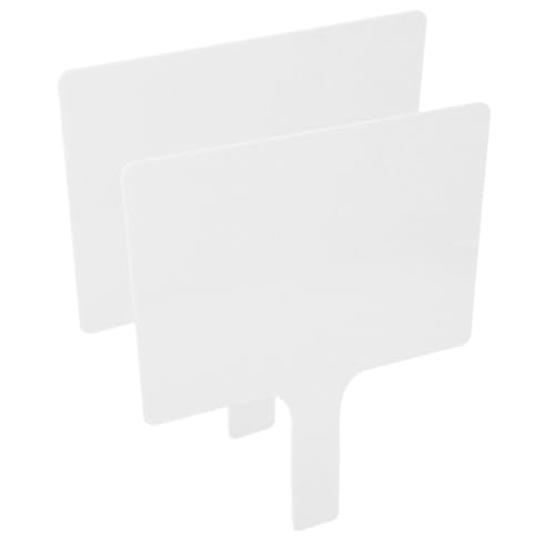 GARIOUANS 2 Stück Antworttafel Anzeigetafel-kit Tragbares Whiteboard Hand-whiteboard Kleine Trocken Abwischbare Tafel Trocken Abwischbarer Radiergummi Paddel Löschen Antwortpaddel Weiß Acryl von GARIOUANS