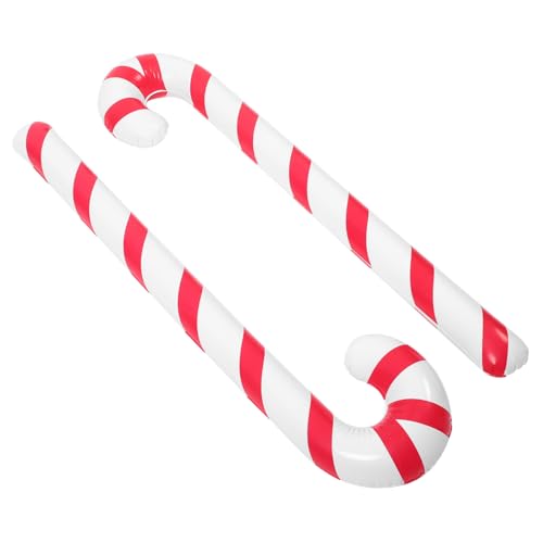 GARIOUANS 2 Stück Aufblasbare Weihnachtsdeko Zuckerstangenballons Rot Weiß Wiederverwendbare Festliche Crutch Cane Folienballons für Weihnachtsfeier Innen Außen Dekoration GARIOUANS 2 Stück Aufblasbare Weihnachtsdeko Zuckerstangenballons Rot Weiß Wiederverwendbare Festliche Crutch Cane Folienballons für Weihnachtsfeier Innen Außen Dekoration von GARIOUANS