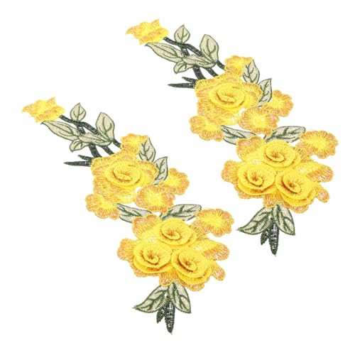 GARIOUANS 2 Stück Bestickte Blumen Applikationen Wasserlösliche DIY Aufnäher Gelb zum Aufnähen für Kleidung Rucksäcke und Handwerk Langlebige Polyester Stickerei Patches GARIOUANS 2 Stück Bestickte Blumen Applikationen Wasserlösliche DIY Aufnäher Gelb zum Aufnähen für Kleidung Rucksäcke und Handwerk Langlebige Polyester Stickerei Patches von GARIOUANS