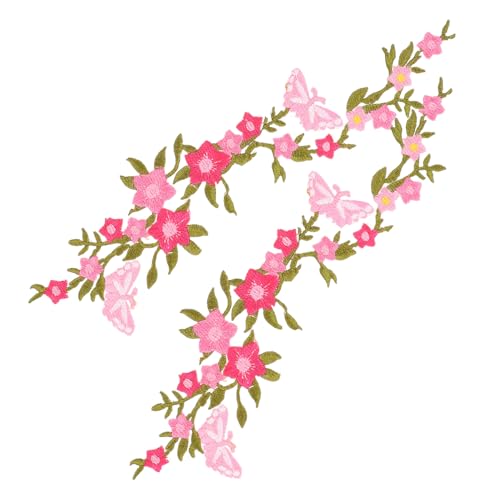 GARIOUANS 2 Stück Bestickte Bügelbilder Schmetterling Blume Aufnäher zum Aufbügeln DIY Kleidung Taschen Jeans Reparatur Applikationen Textile Dekoration GARIOUANS 2 Stück Bestickte Bügelbilder Schmetterling Blume Aufnäher zum Aufbügeln DIY Kleidung Taschen Jeans Reparatur Applikationen Textile Dekoration von GARIOUANS