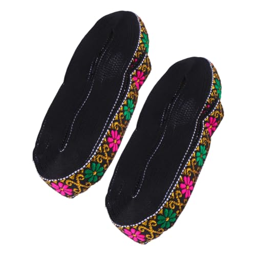 GARIOUANS 2 Stück Besticktes Spitzenband Breit Schwarz Ethnisch Inspiriertes DIY Dekoratives Spitzenbesatz für Vorhänge Kleidung Accessoires Weich Strapazierfähig Vielseitig Zuschneidbar von GARIOUANS