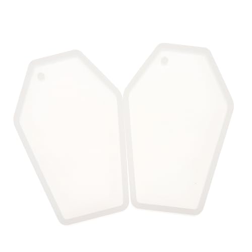 GARIOUANS 2 Stück Coffin Pendant Gießform Wiederverwendbare DIY Schlüsselanhänger Form für Epoxidharz Geeignet für Schmuckherstellung und Kreative Bastelprojekte von GARIOUANS