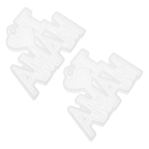 GARIOUANS 2 Stück Diy Schlüsselanhänger Silikonform für Muttertag Praktische Gießform für Anhänger für Bastelprojekte und GARIOUANS 2 Stück Diy Schlüsselanhänger Silikonform für Muttertag Praktische Gießform für Anhänger für Bastelprojekte und von GARIOUANS