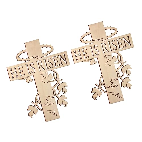 GARIOUANS 2 Stück Easter Cross Decor Holz Dekoration Hängende Christliche Dekoration für Wände Türen und Mantel Rustikaler Stil Hochwertiges Material Kreuzdesign für Ostern GARIOUANS 2 Stück Easter Cross Decor Holz Dekoration Hängende Christliche Dekoration für Wände Türen und Mantel Rustikaler Stil Hochwertiges Material Kreuzdesign für Ostern von GARIOUANS